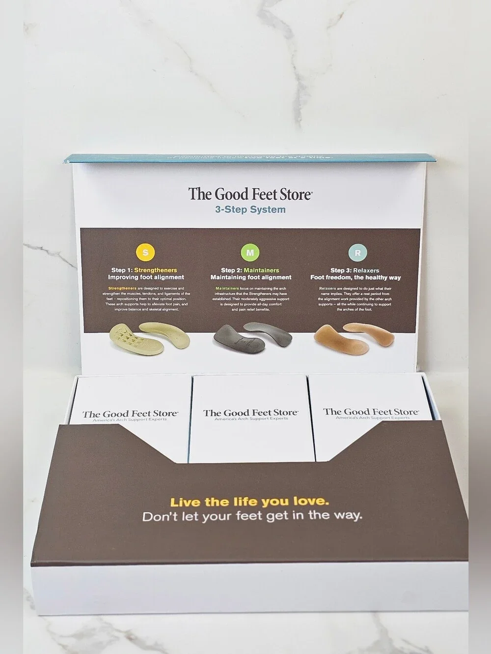 The Good Feet Store 3-Step System Arch Supports Size 5.5/W461 Incomplete Set